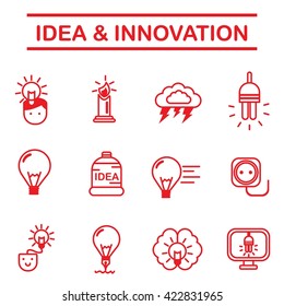 Idea and Innovation Icon Template 
