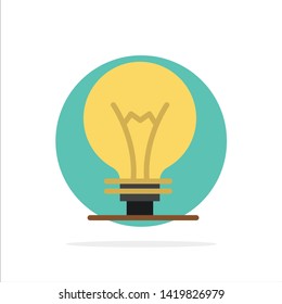 Idea, Innovation, Invention, Light bulb Abstract Circle Background Flat color Icon