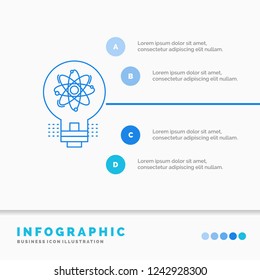 idea, innovation, light, solution, startup Infographics Template for Website and Presentation. Line Blue icon infographic style vector illustration