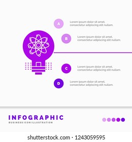 idea, innovation, light, solution, startup Infographics Template for Website and Presentation. GLyph Purple icon infographic style vector illustration.
