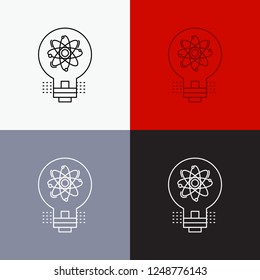 idea, innovation, light, solution, startup Icon Over Various Background. Line style design, designed for web and app. Eps 10 vector illustration