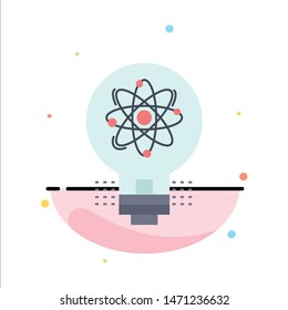 idea, innovation, light, solution, startup Flat Color Icon Vector. Vector Icon Template background