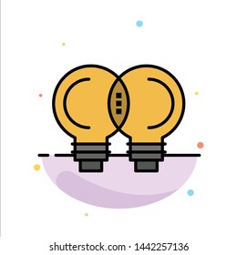 Idea, Innovation, Mechanic, Thinking Abstract Flat Color Icon Template