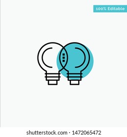 Idea, Innovation, Mechanic, Thinking turquoise highlight circle point Vector icon