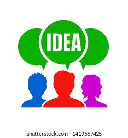 Idea, innovations, teamwork concept – stock vector