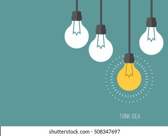 idea and insight concept. lightbulbs