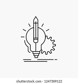 Idea, insight, key, lamp, lightbulb Line Icon. Vector isolated illustration