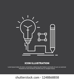 Idea, insight, key, lamp, lightbulb Icon. Line vector symbol for UI and UX, website or mobile application