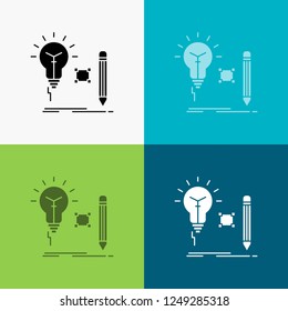 Idea, insight, key, lamp, lightbulb Icon Over Various Background. glyph style design, designed for web and app. Eps 10 vector illustration