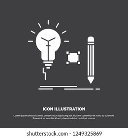 Idea, insight, key, lamp, lightbulb Icon. glyph vector symbol for UI and UX, website or mobile application