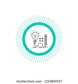 Idea, insight, key, lamp, lightbulb Line Icon. Vector isolated illustration