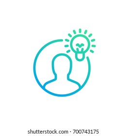 idea, insight linear icon