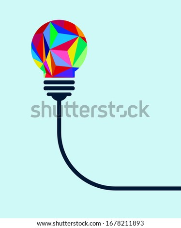 Idea and inspiration graphic Design bulb design.