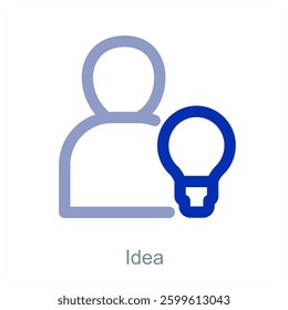 Idea and inspiration icon concept