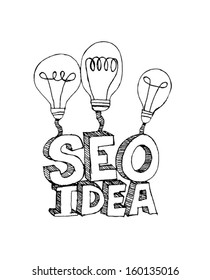 idea inspired bulb Seo Idea SEO Search Engine Optimization