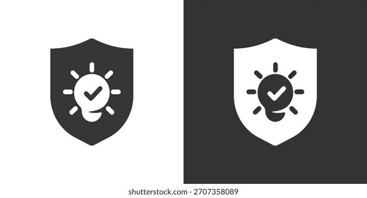 Idea Insurance icon. Solid glyph series icon