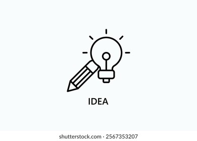 Idea Isolated Vector, Icon Or Logo Sign Symbol Illustration