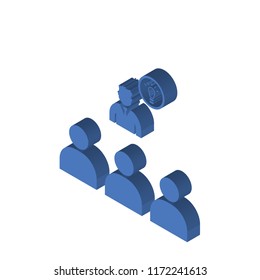 Idea isometric left top view 3D icon