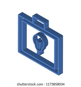 Idea isometric left top view 3D icon