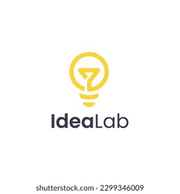 Idea Lab Logo Design, Flask Logo Design Fully editable vector template