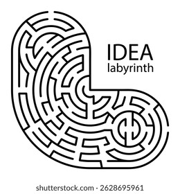 idea labyrinth with entry and exit, vector labyrinth 332