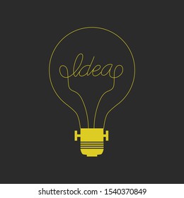 Idea lamp art vector design 