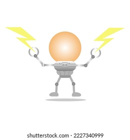 idea lamp hold electricity flash