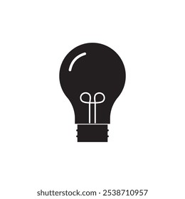 Idea lamp icon. Abstract light bulb outline and filled vector sign. Symbol, logo illustration. Lightbulb icon. Different style icons set. Vector illustration