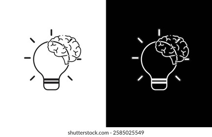 Idea lamp icon collection. Flat style - stock vector. Lightbulb representing an idea. Graphic Icon