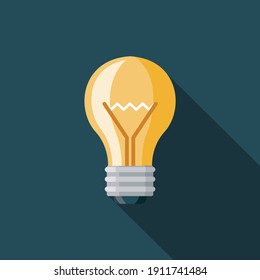 Idea Lamp Icon. Glyph Colorful Version, Abstract Light Bulb Vector Sign. Symbol, Logo Illustration. Vector Graphics. Lightbulb Icon. Bulb, Lamp Icon. Electric Lamp Illustration