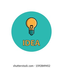 idea with the lamp icon illustration vector 