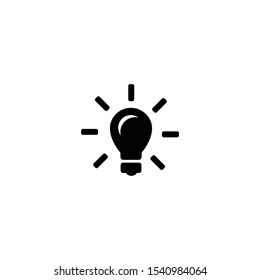 idea lamp icon vector, illustration - Vector
