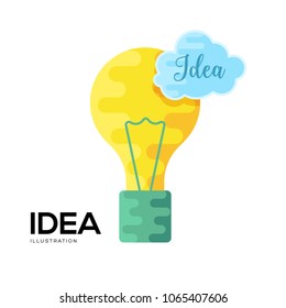 Idea lamp icon vector. Idea lamp sign on white background. Idea lamp icon for web and app