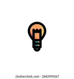 Idea, Lamp, Innovation Icon. Business Icon Set Vector Logo Symbol.
