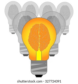 Idea lamp isolated 