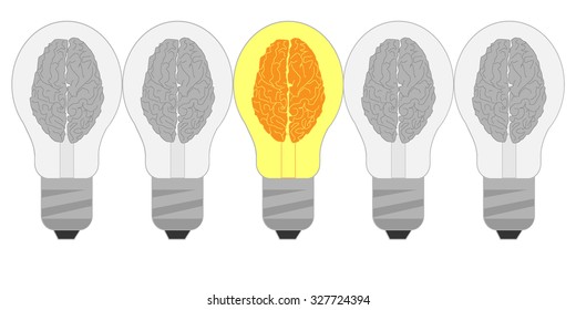 Idea lamp isolated 