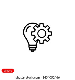 	
Idea lamp power icon in trendy flat style.vector ilustration