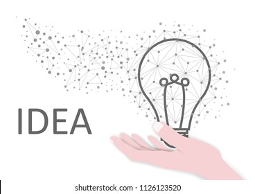 The idea of ​​creating a lamp replica of the triangle.