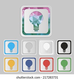 Idea lamp vector business icon