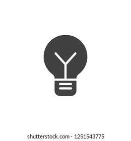 Idea lamp vector icon. filled flat sign for mobile concept and web design. Light bulb simple solid icon. Symbol, logo illustration. Pixel perfect vector graphics