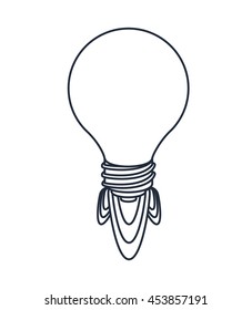 idea launcher bulb isolated icon design, vector illustration graphic