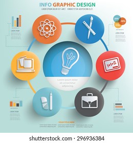 Idea and learning concept info graphic design, Business concept design.