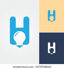 Idea Letter H Logo Design Vector