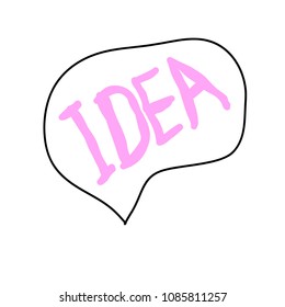 Idea lettering typhography  vector  eps.10