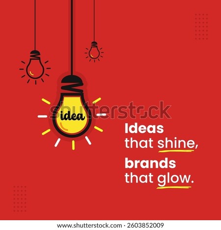 Idea Light Bulb, Advertising Concept Vector
