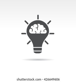 idea light bulb with brain