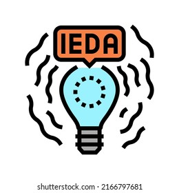 idea light bulb color icon vector. idea light bulb sign. isolated symbol illustration