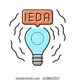 idea light bulb color icon vector. idea light bulb sign. isolated symbol illustration