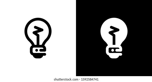 Idea Light Bulb Creative Icon Set Logo
