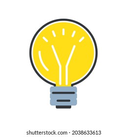 icono de creatividad de bombilla de ideas aislado